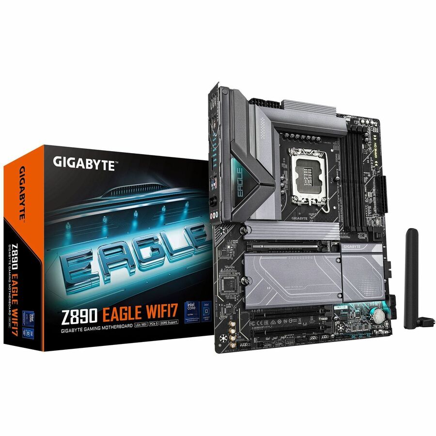 GIGABYTE Ultra Durable Z890 EAGLE WIFI7 Gaming Desktop Motherboard - Intel Z890 Chipset - Socket LGA-1851 - ATX GIGABYTE Ultra Durable Z890 EAGLE WIFI7 Gaming Desktop Motherboard - Intel Z890 Chipset - Socket LGA-1851 - ATX